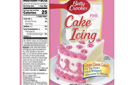 Cake icing label